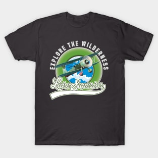 lake Superior, explore the wilderness logo T-Shirt